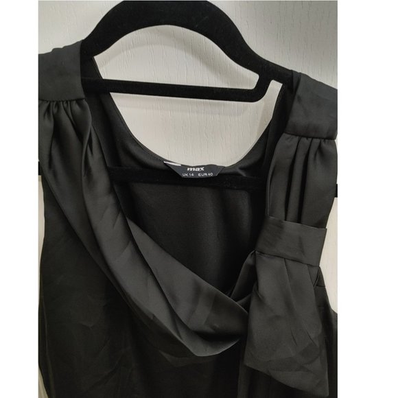 MAX BLACK GLOSSY SLEEVELESS TOP (US10) - Picture 2 of 5